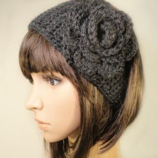 Crochet Pattern, Headband With Flower, Earwarmer..