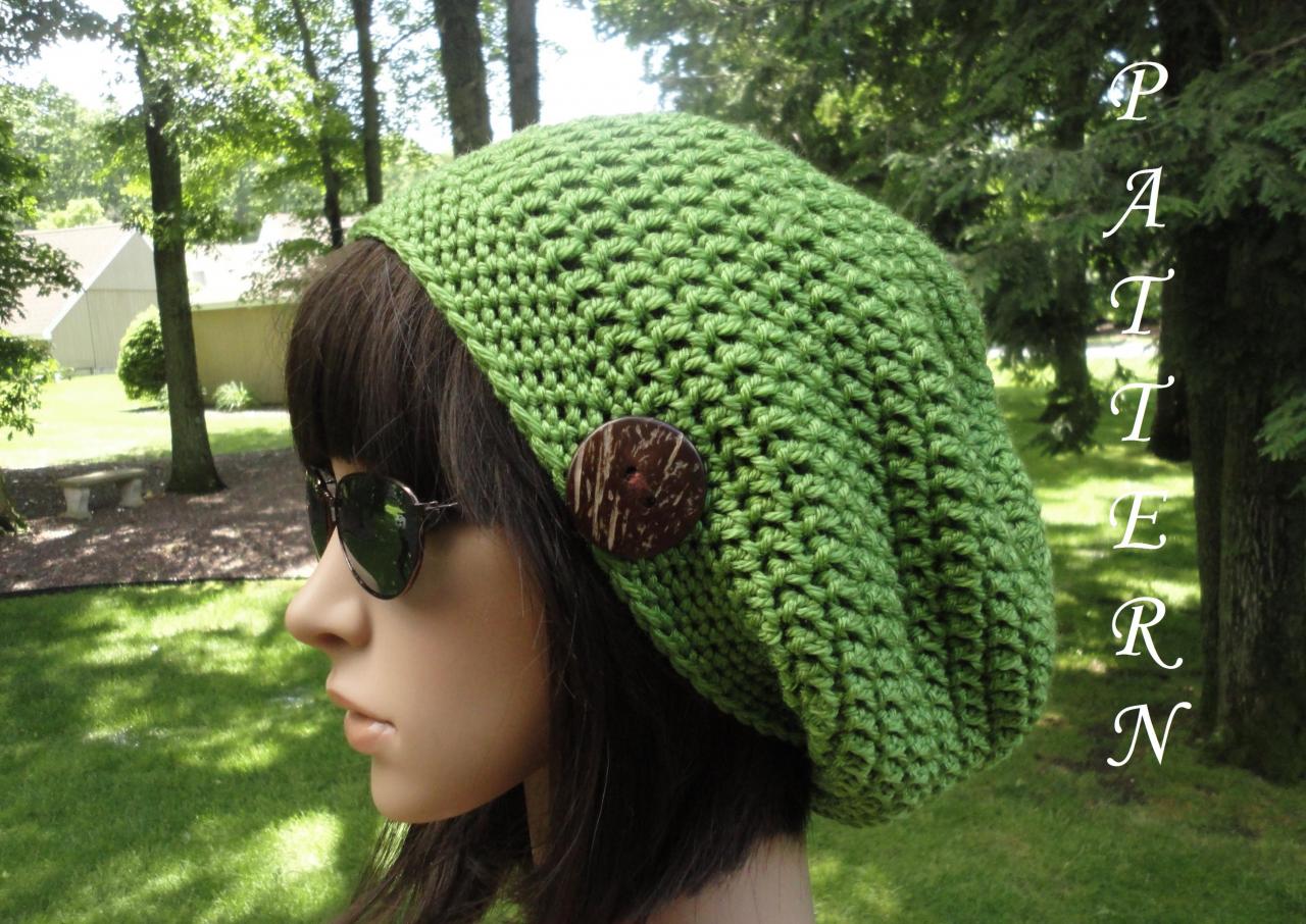 Crochet Hat Pattern - Woman's Slouchy Hat - Unisex Slouchy Beanie Pattern, #203