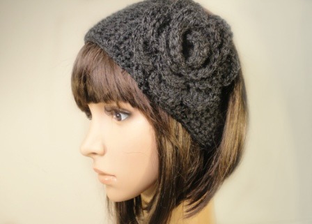 Crochet Pattern, Headband With Flower, Earwarmer With Flower #202